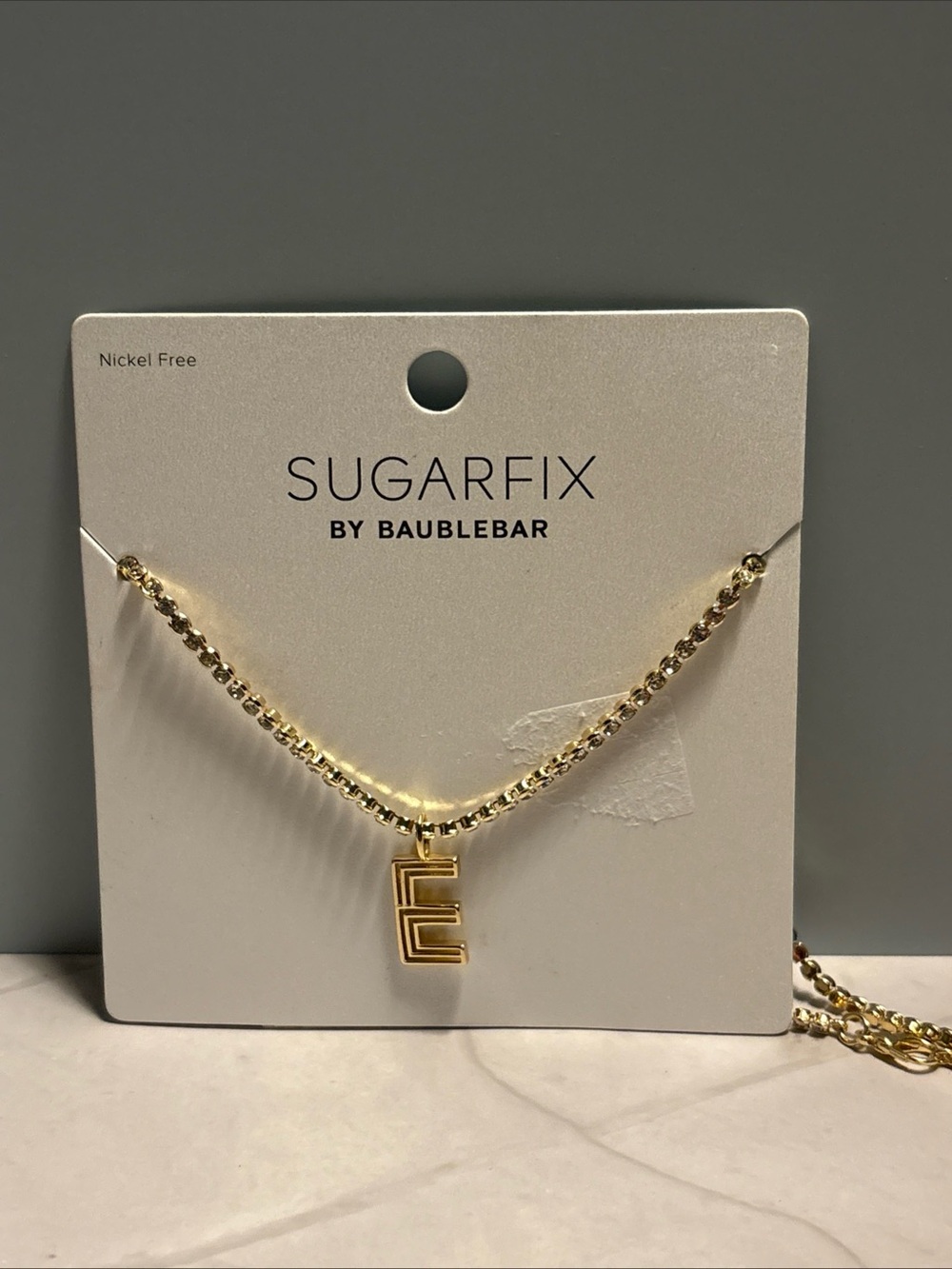 Sugarfix by Baublebar Gold Initial 'E' Pendant Necklace